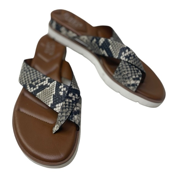 Franco Sarto Darious Women’s Faux Snakeskin Sandals - Picture 2 of 9